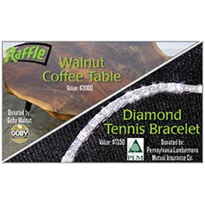 black walnut table and diamond tennis bracelet